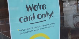 Card payments only, no cash